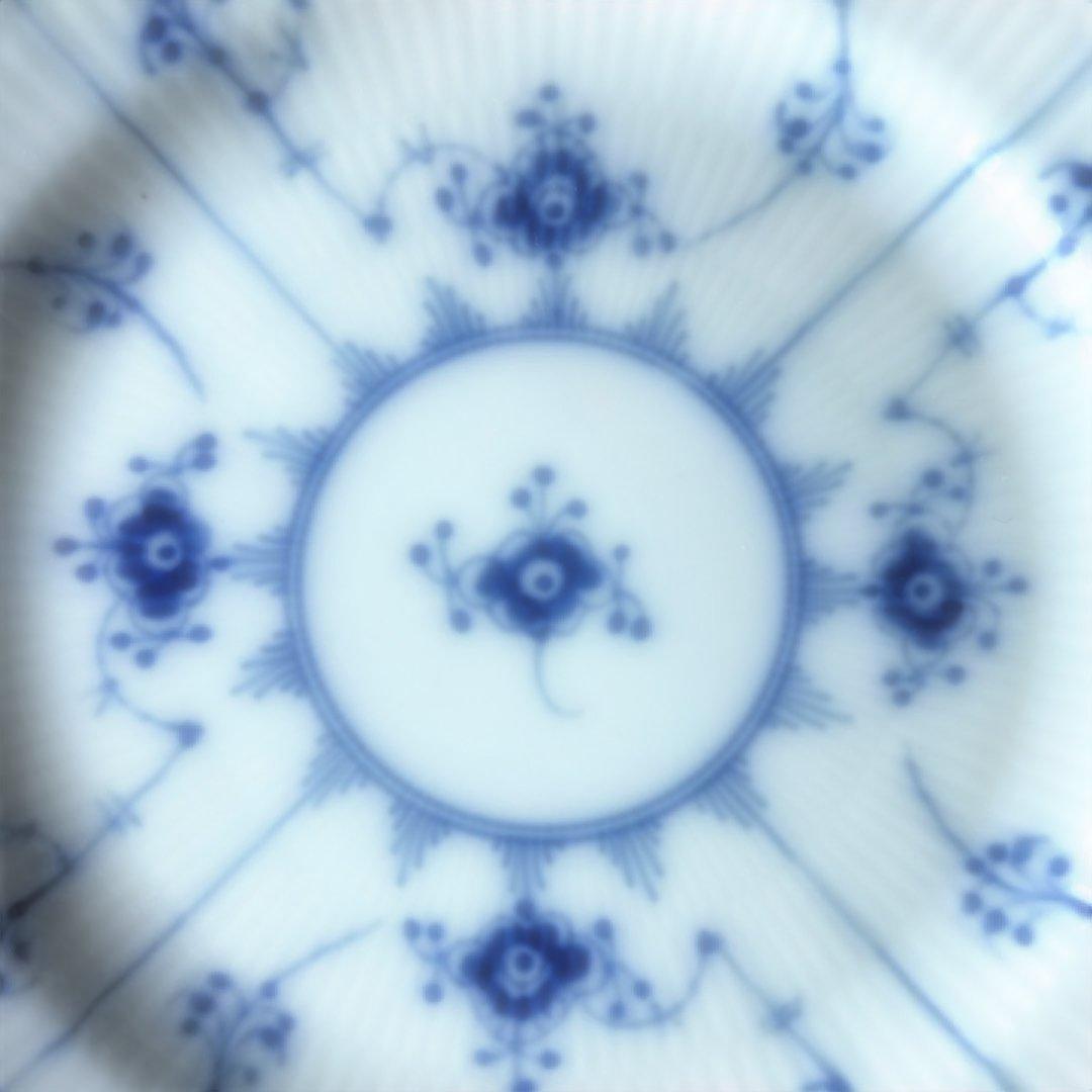 ロイヤルコペンハーゲン　ブルーフルーテッドプレイン　17cmプレート　ケーキ皿