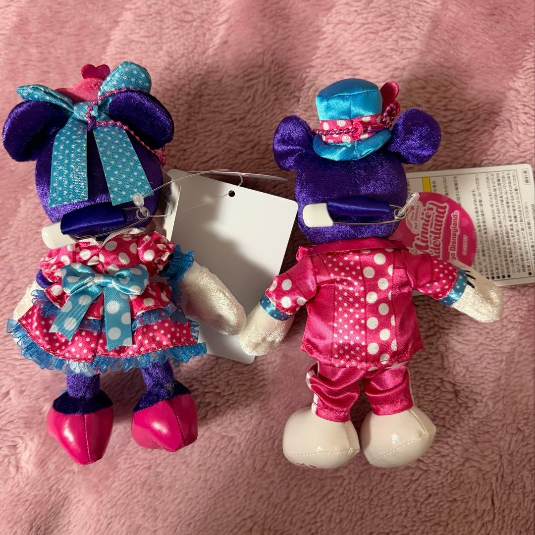 ミニーのファンダーランド　ぬいぐるみバッジ　ミッキー＆ミニー