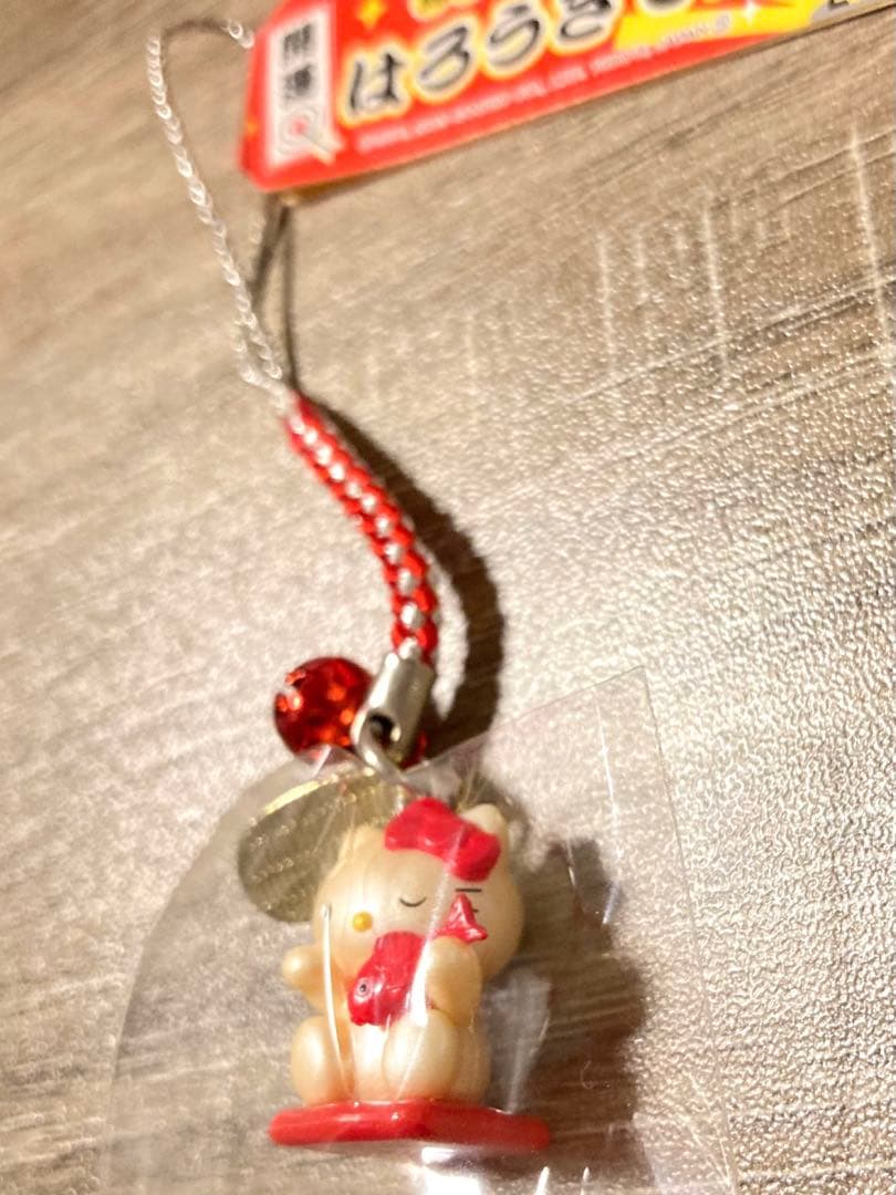 【レア・美品】ハローキティ(2003年) 開運招福 必勝運 はろうきてぃ 根付け