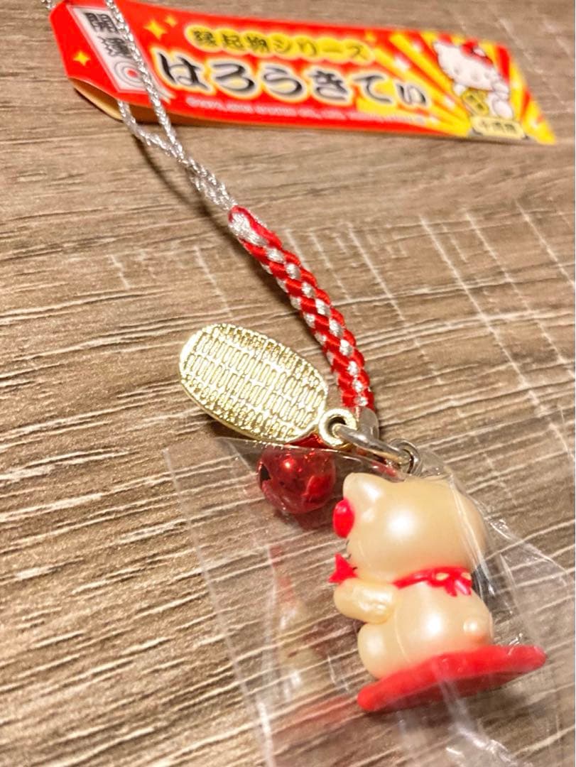 【レア・美品】ハローキティ(2003年) 開運招福 必勝運 はろうきてぃ 根付け