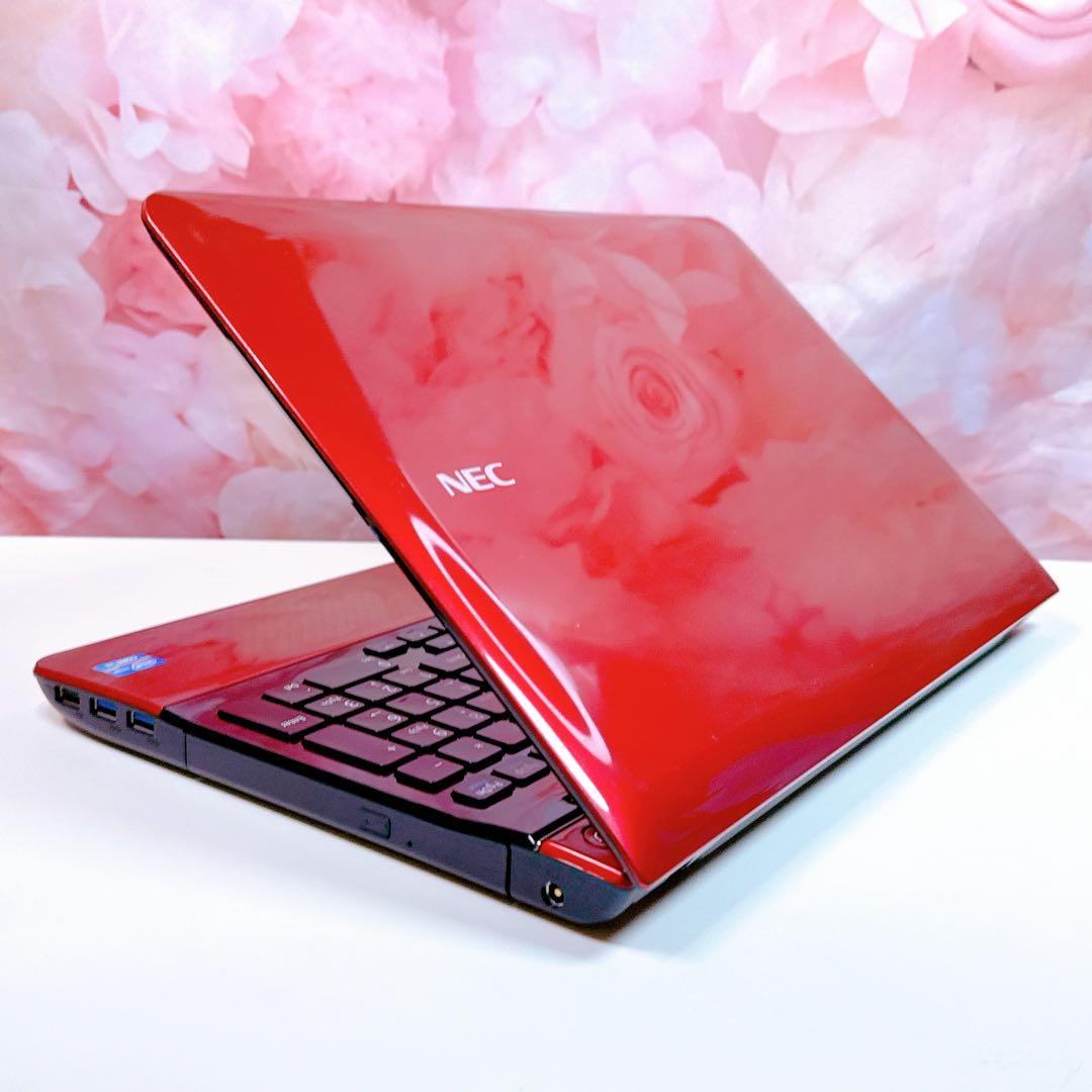 新品爆速SSD✨windows11 カメラ付ノートパソコン✨オフィス カメラ 赤
