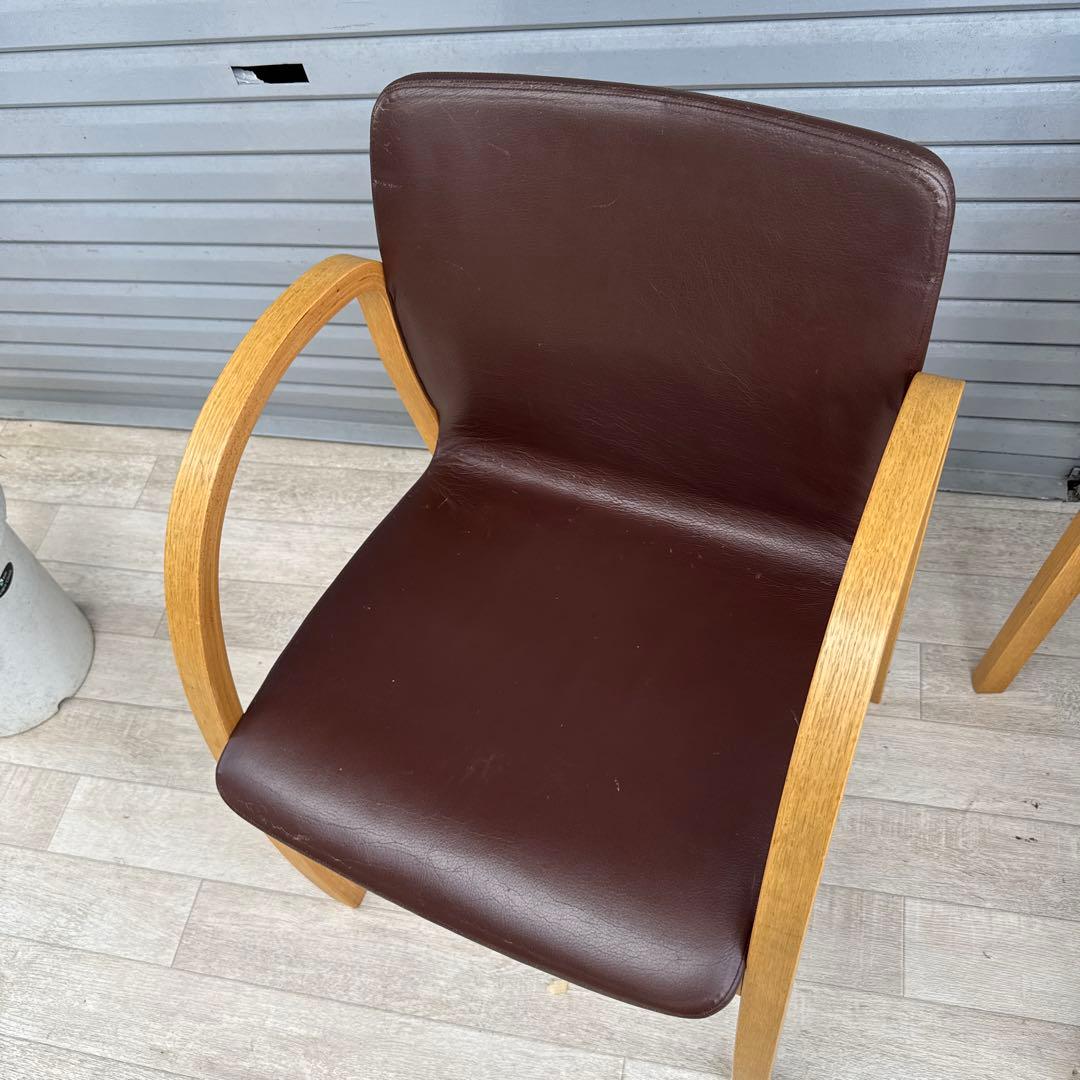 arflex アルフレックス アームチェア 本革 川崎文男 2脚セット　②