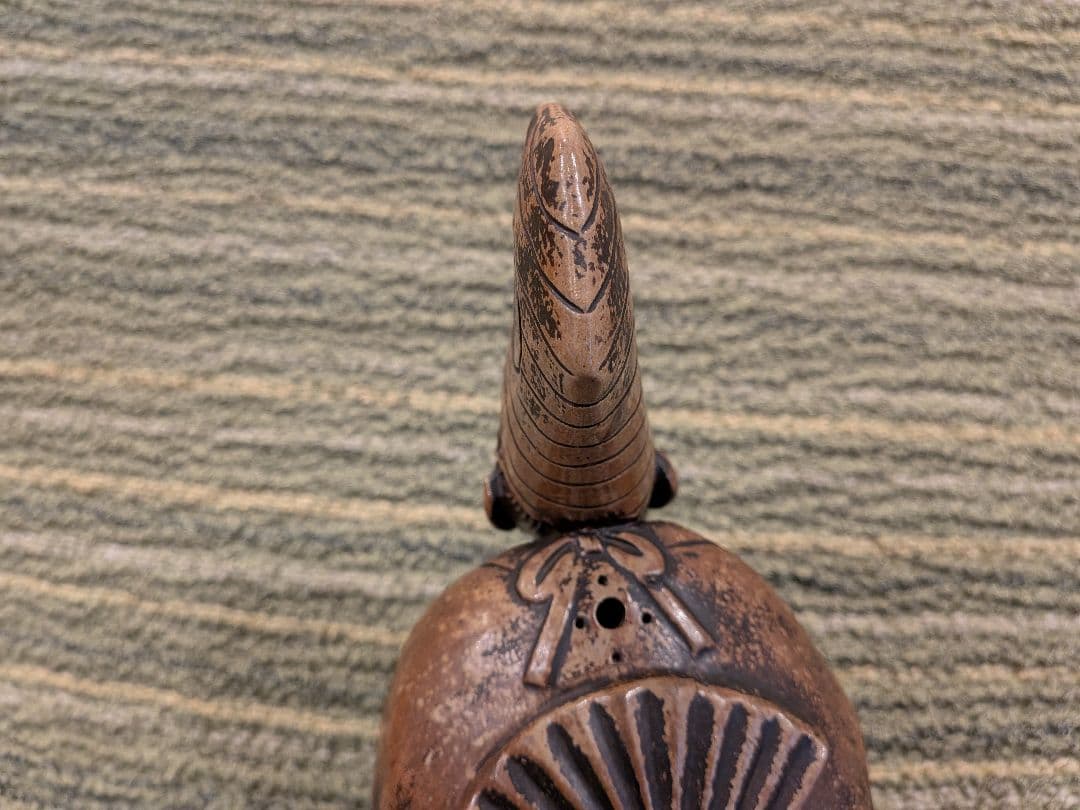 No.21古備前三番叟翁置物A15、天下泰平・五穀豊穣の神様、銘は[友敬]作