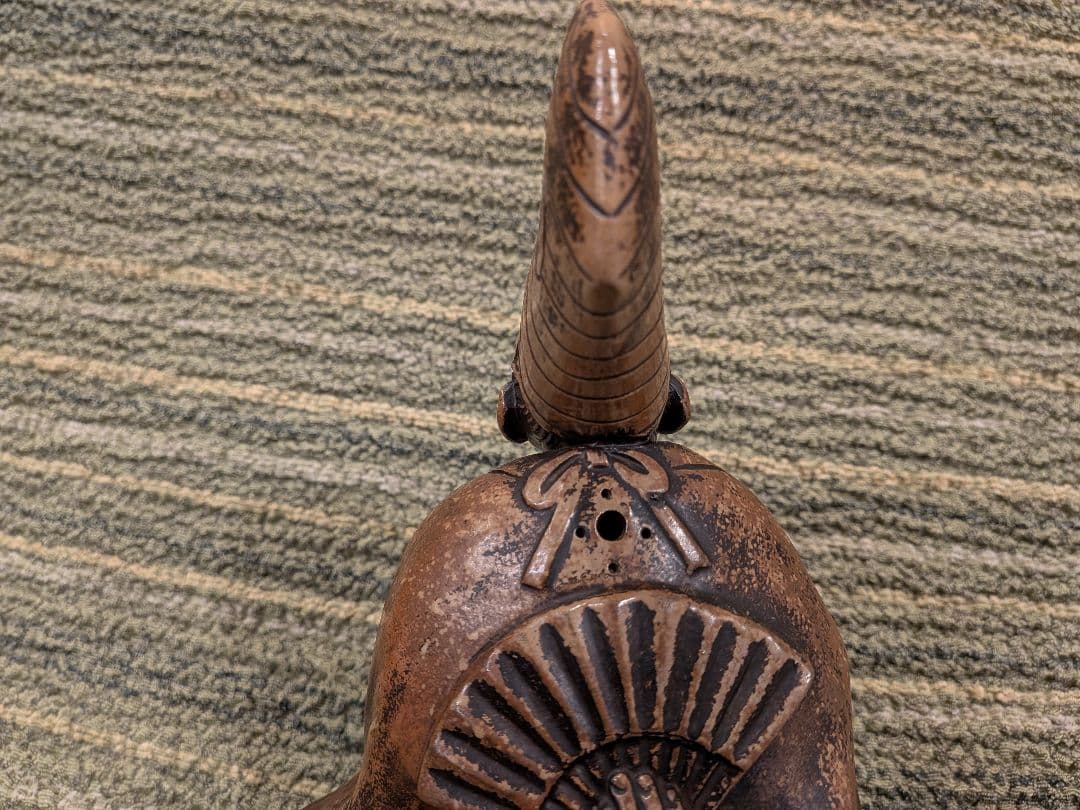 No.21古備前三番叟翁置物A15、天下泰平・五穀豊穣の神様、銘は[友敬]作