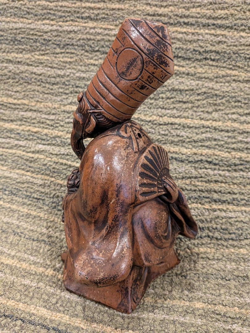 No.21古備前三番叟翁置物A15、天下泰平・五穀豊穣の神様、銘は[友敬]作