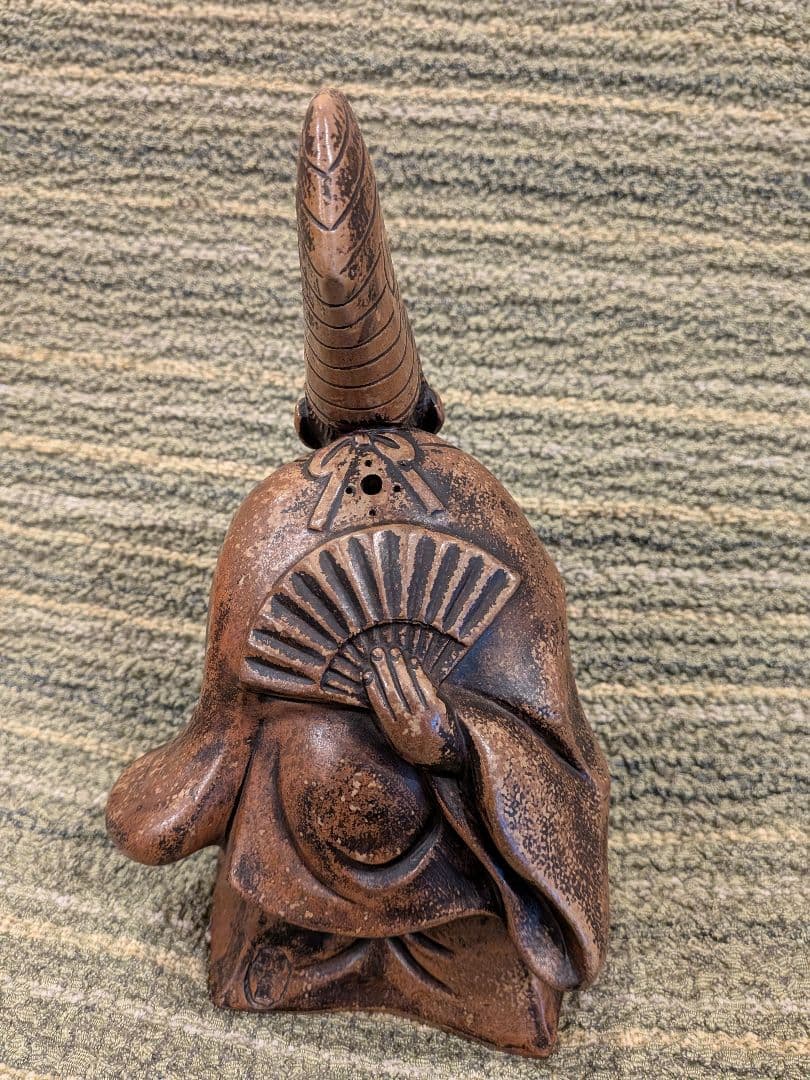 No.21古備前三番叟翁置物A15、天下泰平・五穀豊穣の神様、銘は[友敬]作