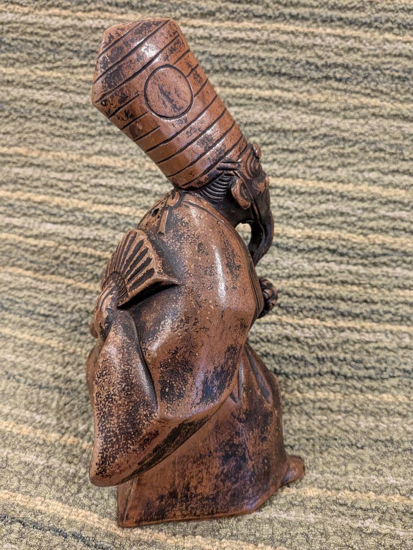 No.21古備前三番叟翁置物A15、天下泰平・五穀豊穣の神様、銘は[友敬]作