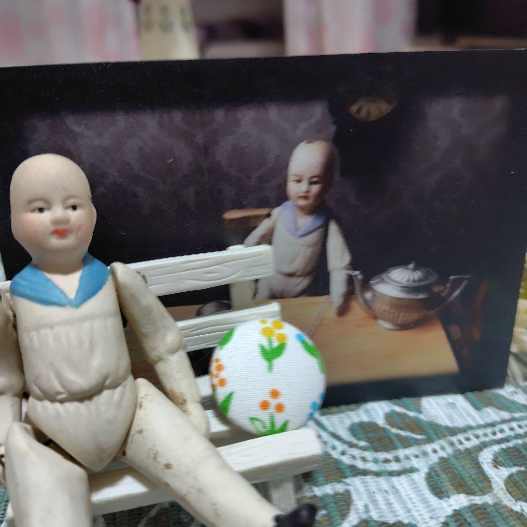 ビンテージ 水兵サン　ビスクドール約10センチ