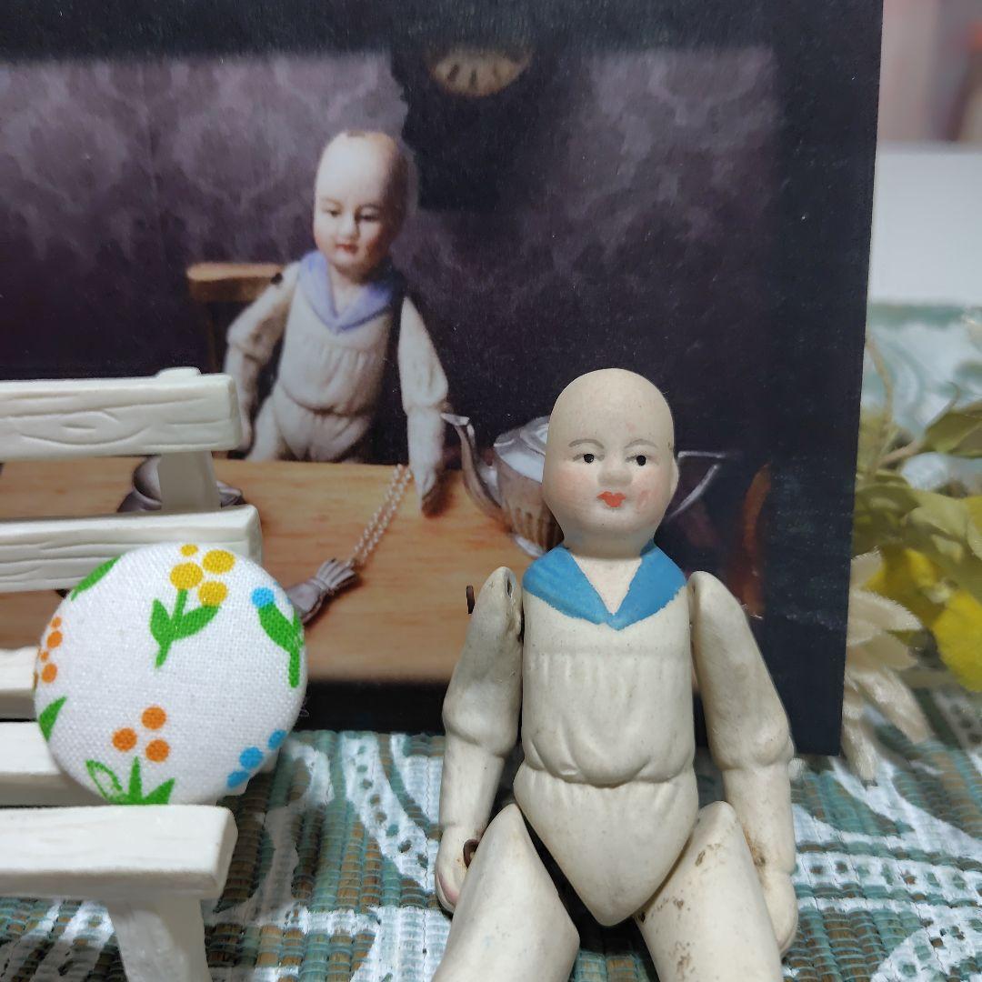 ビンテージ 水兵サン　ビスクドール約10センチ