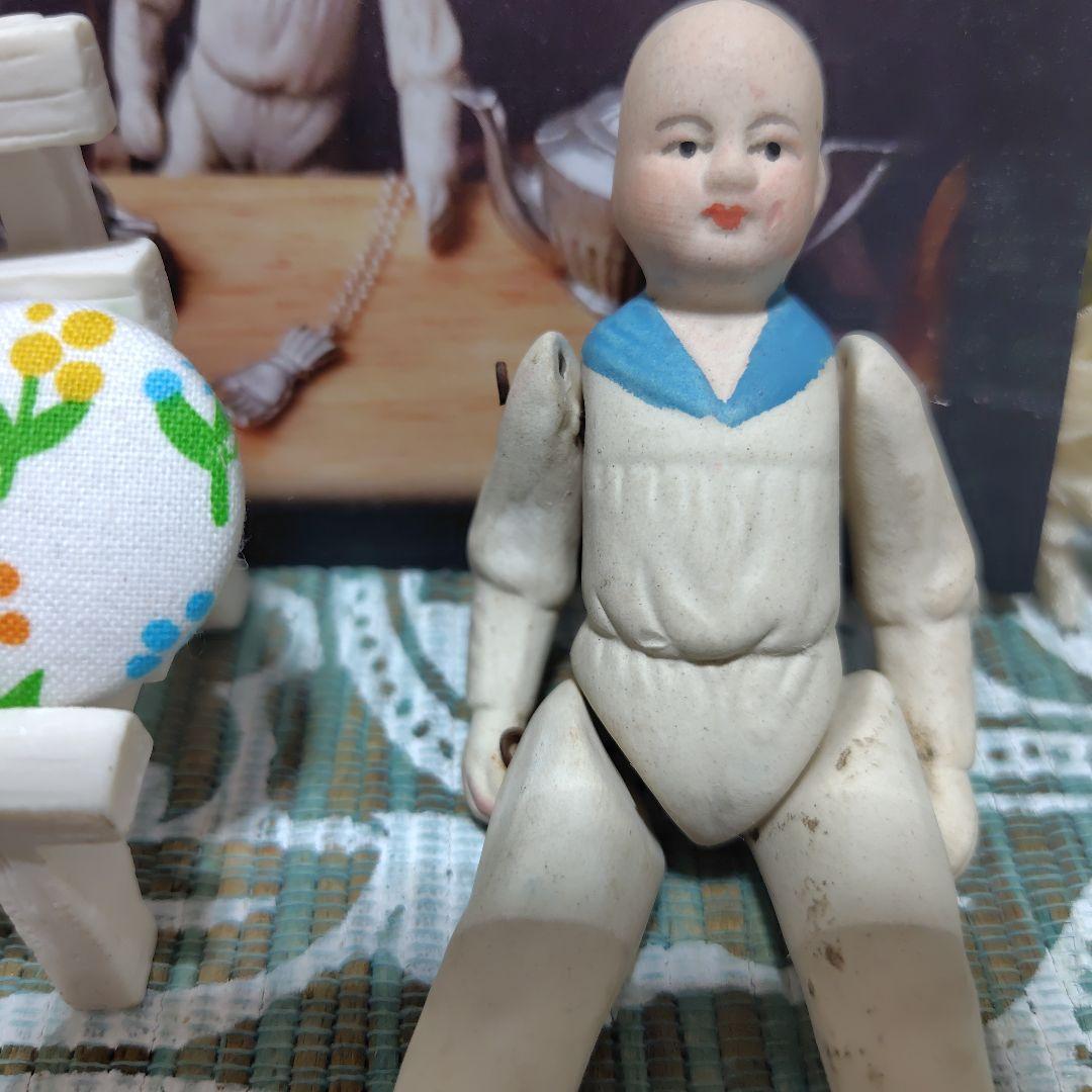 ビンテージ 水兵サン　ビスクドール約10センチ