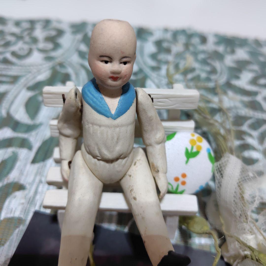 ビンテージ 水兵サン　ビスクドール約10センチ