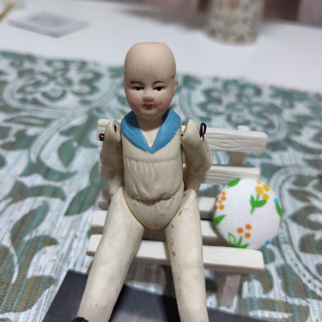 ビンテージ 水兵サン　ビスクドール約10センチ