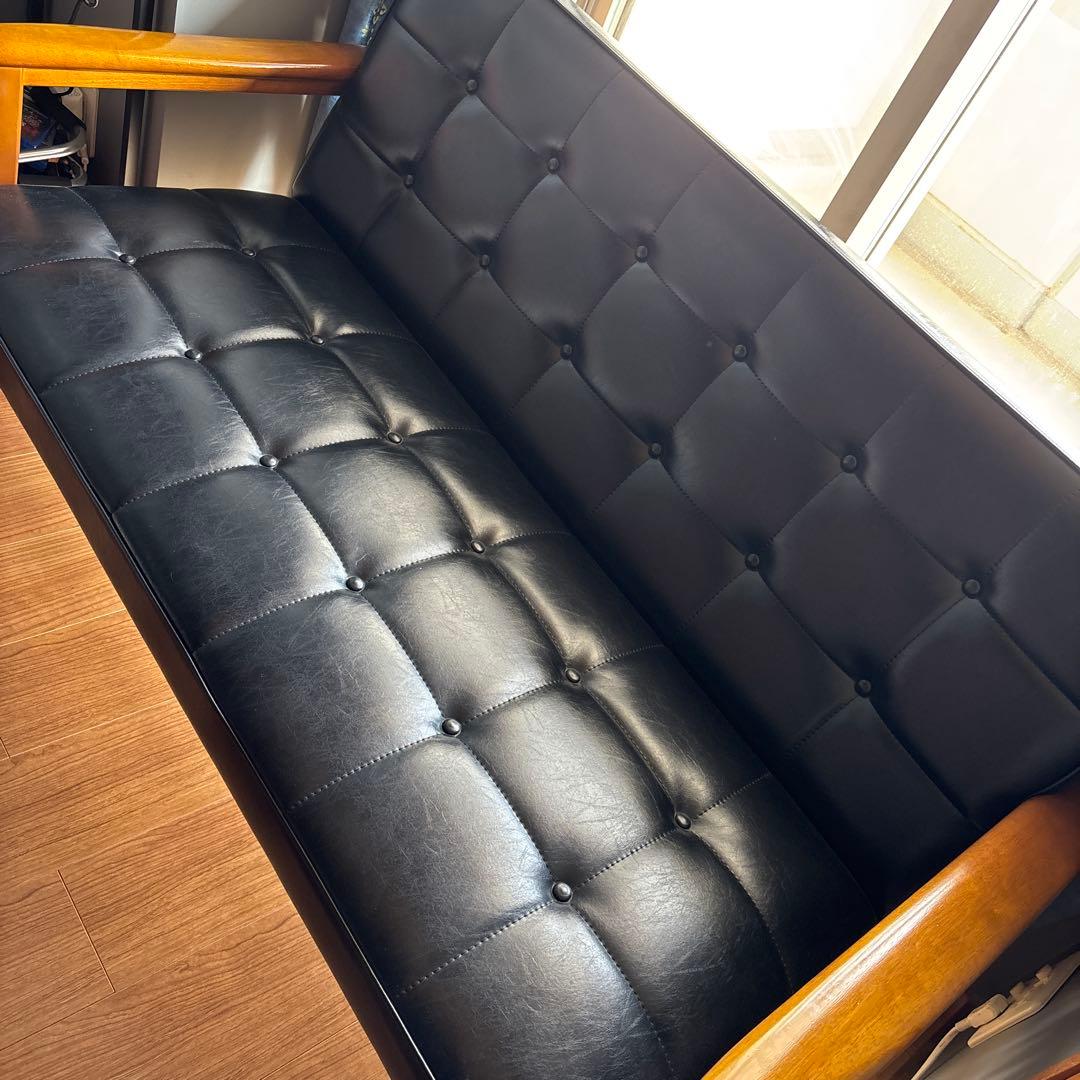 極美品【カリモク60】 Kチェア ソファ 2人掛け ブラック