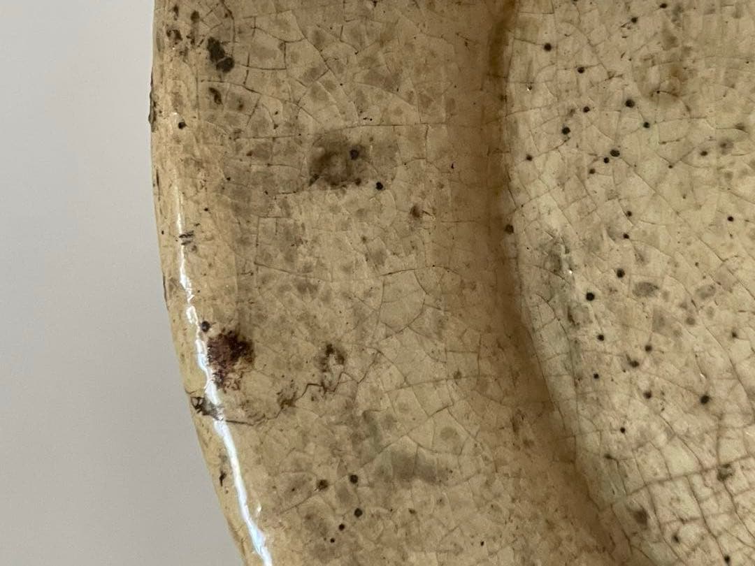 陶芸家　樂吉左衛門　楽了入？　行燈下皿　平皿　丸皿　楽焼　楽吉左衛門