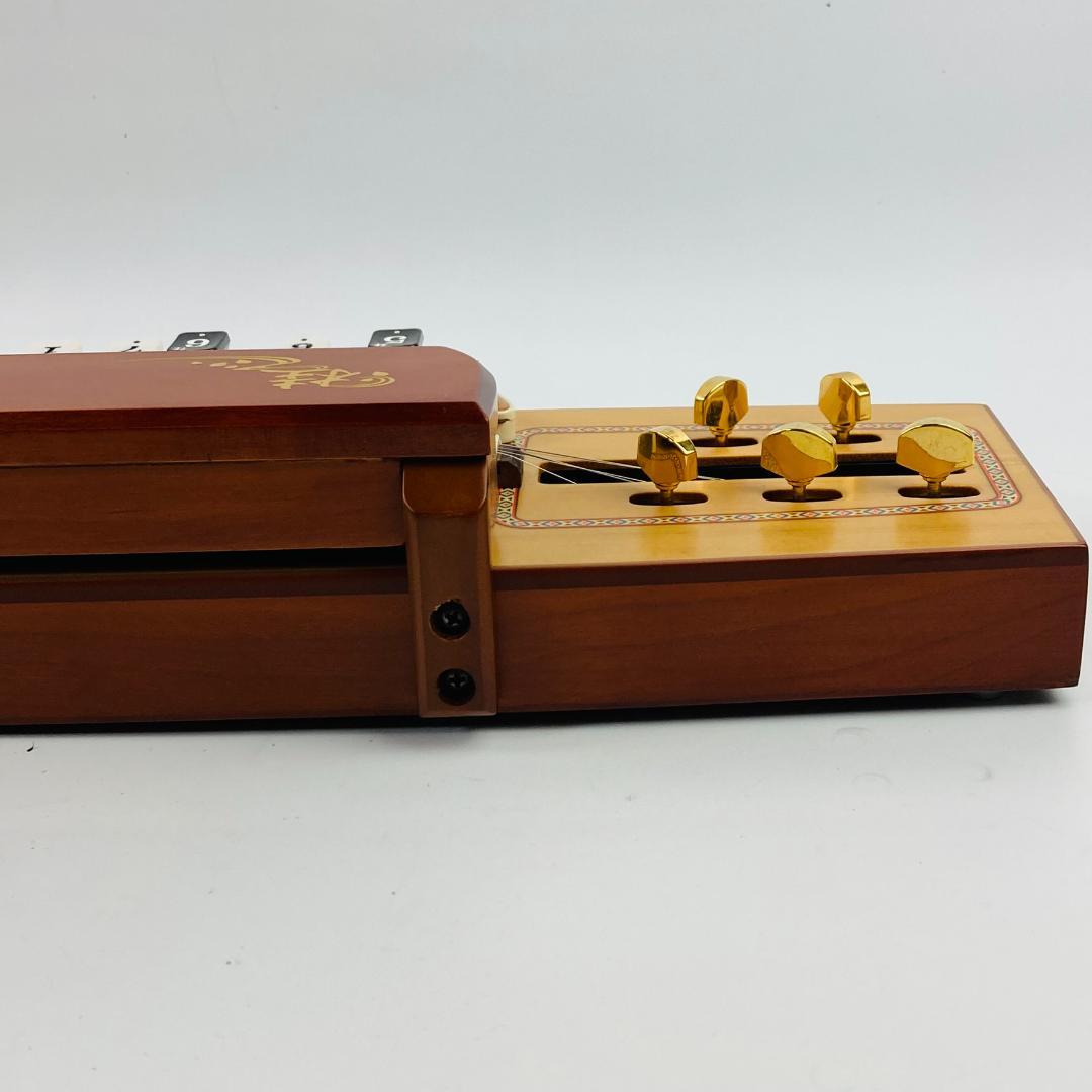 【美品】スズキ 大正琴 桂 TAS-11 エレキ仕様 セミハードケース・ピック付