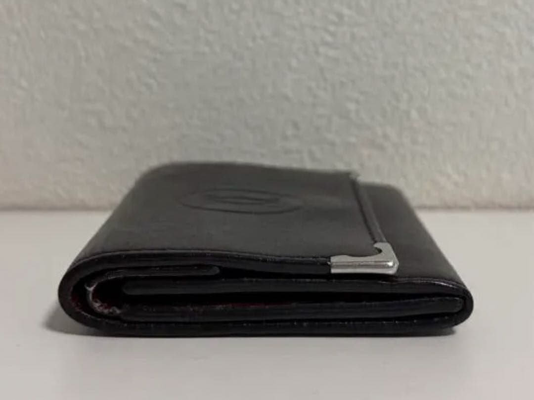 カルティエ ケース 小銭入れ ブラック×ボルドー