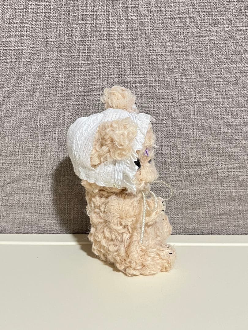 手作り テディベア　くま　ロリータ　レース　リボン ミルクティー色