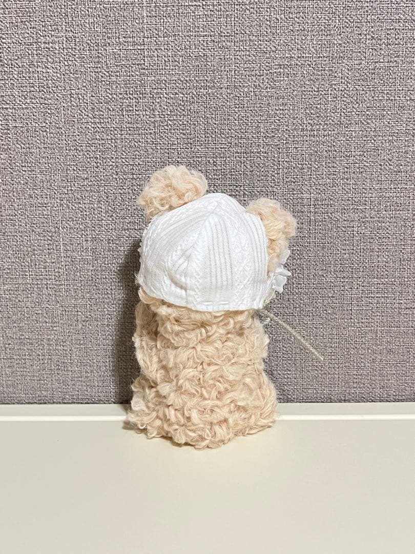 手作り テディベア　くま　ロリータ　レース　リボン ミルクティー色