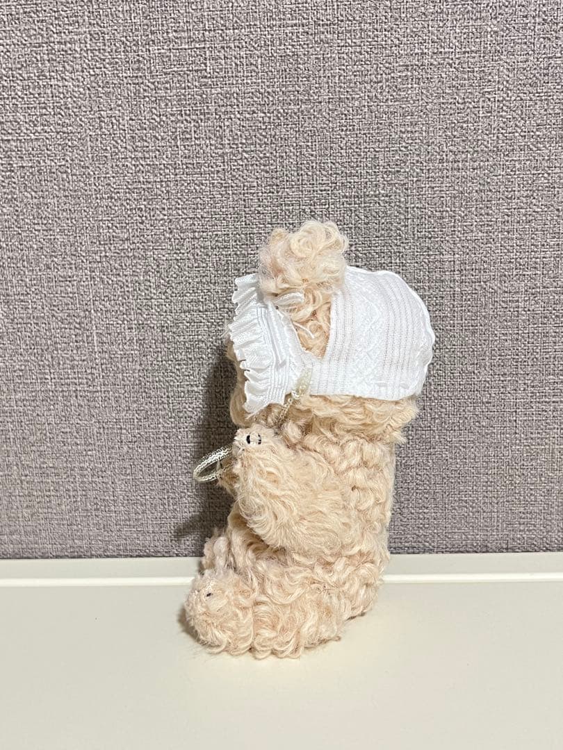手作り テディベア　くま　ロリータ　レース　リボン ミルクティー色
