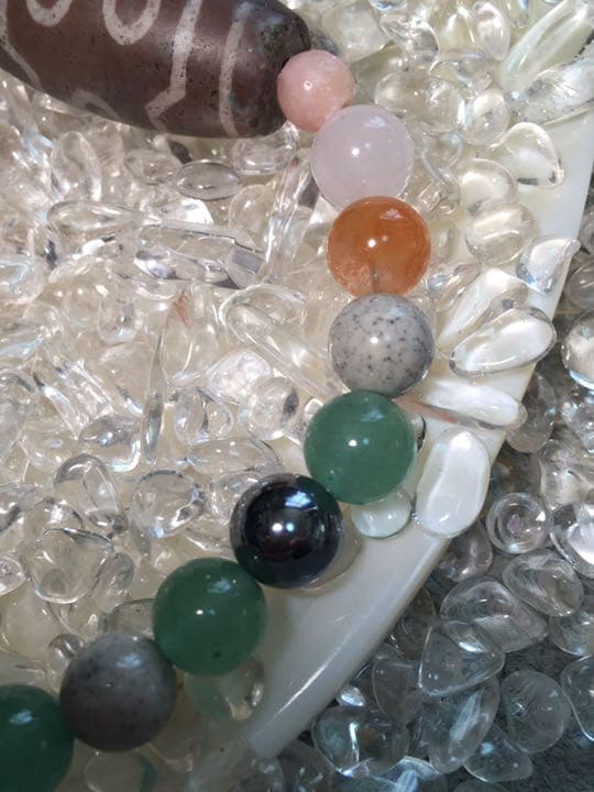 七眼朱砂天珠ブレスレット　パワーストーンブレスレット　天然石ブレスレット