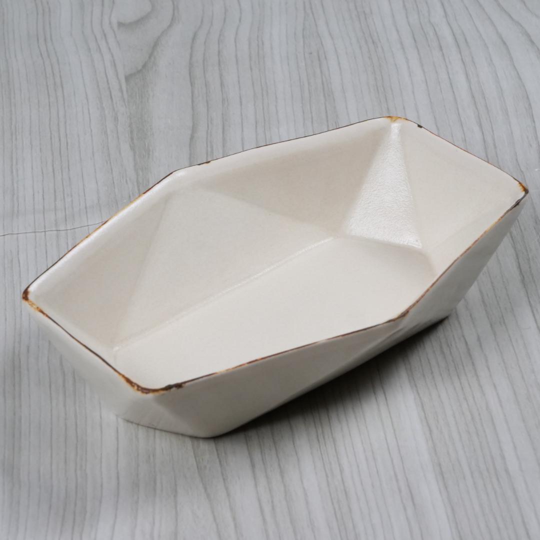 【週末セール】青木郁美 雨空六角面取鉢 3個セット　作家もの 器