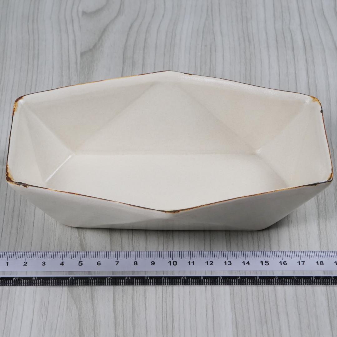 【週末セール】青木郁美 雨空六角面取鉢 3個セット　作家もの 器