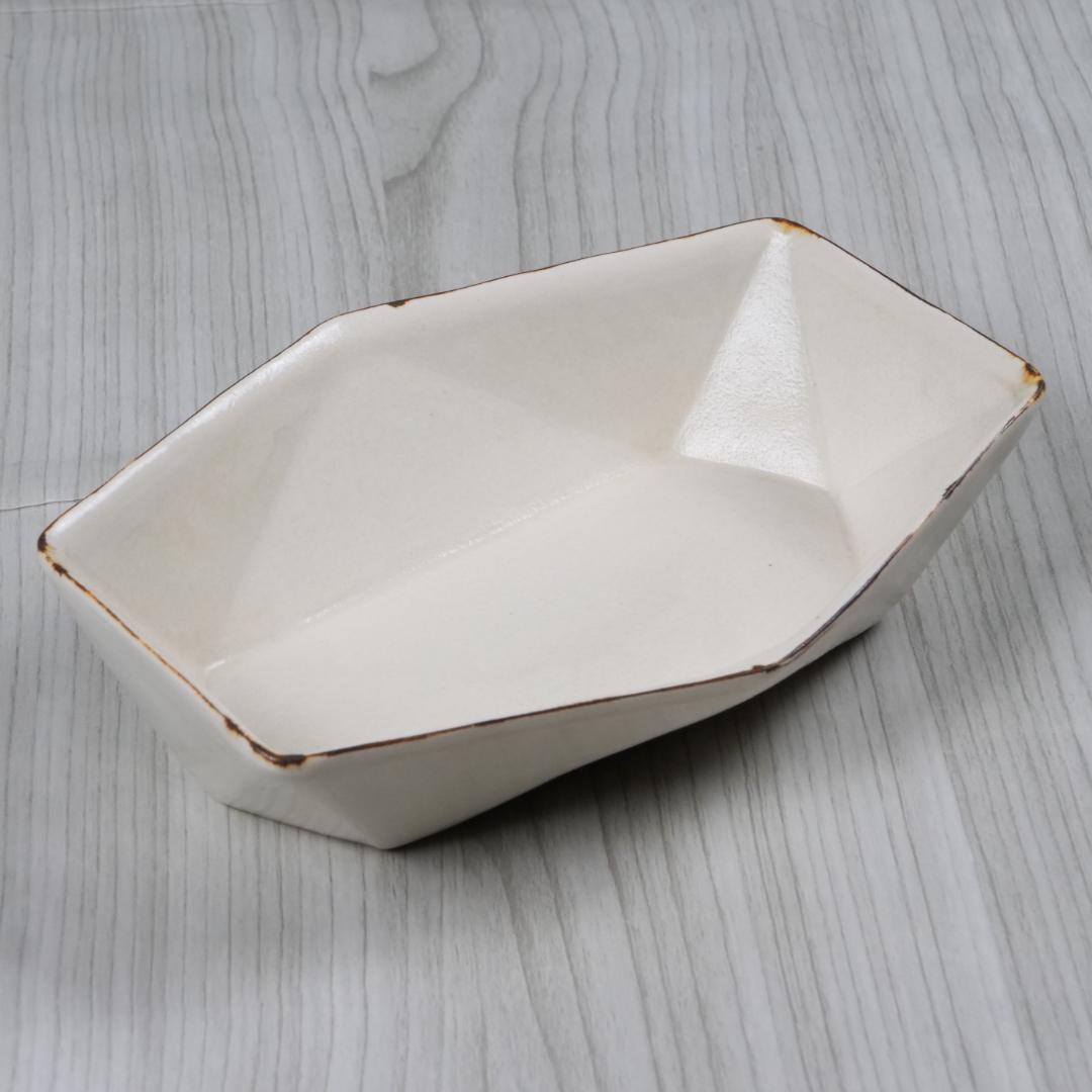 【週末セール】青木郁美 雨空六角面取鉢 3個セット　作家もの 器