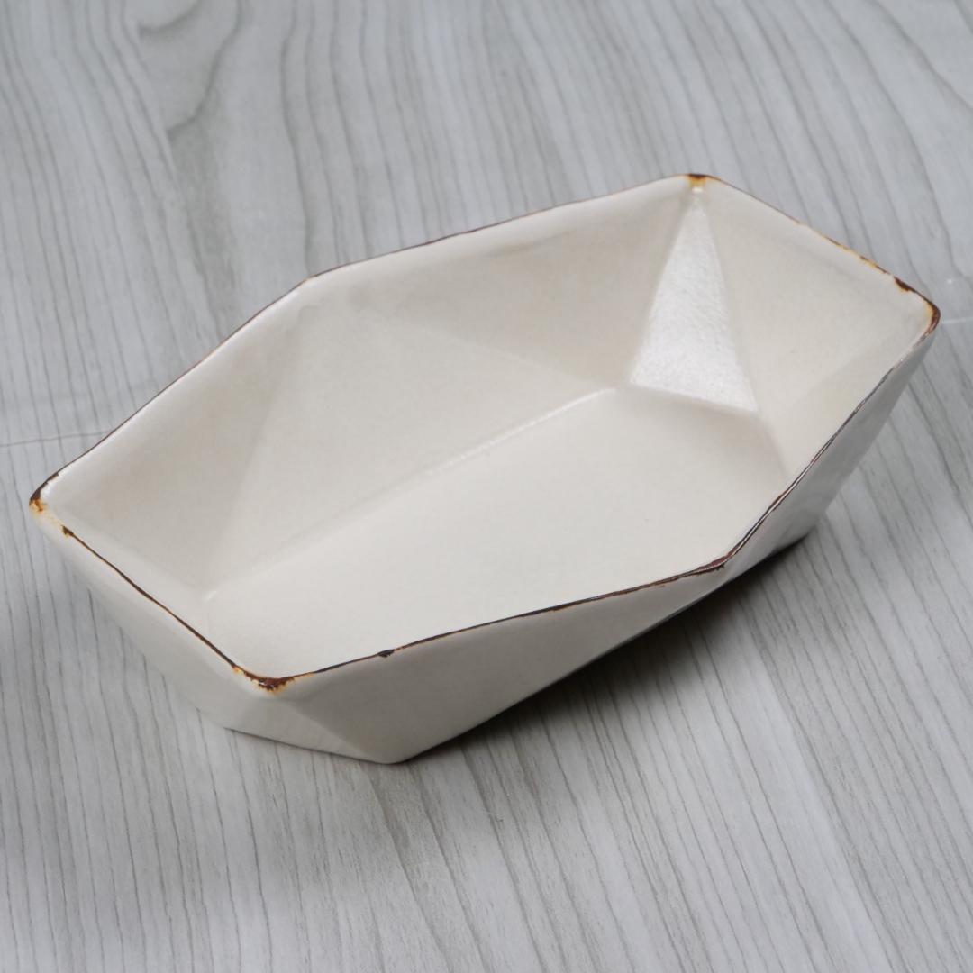 【週末セール】青木郁美 雨空六角面取鉢 3個セット　作家もの 器