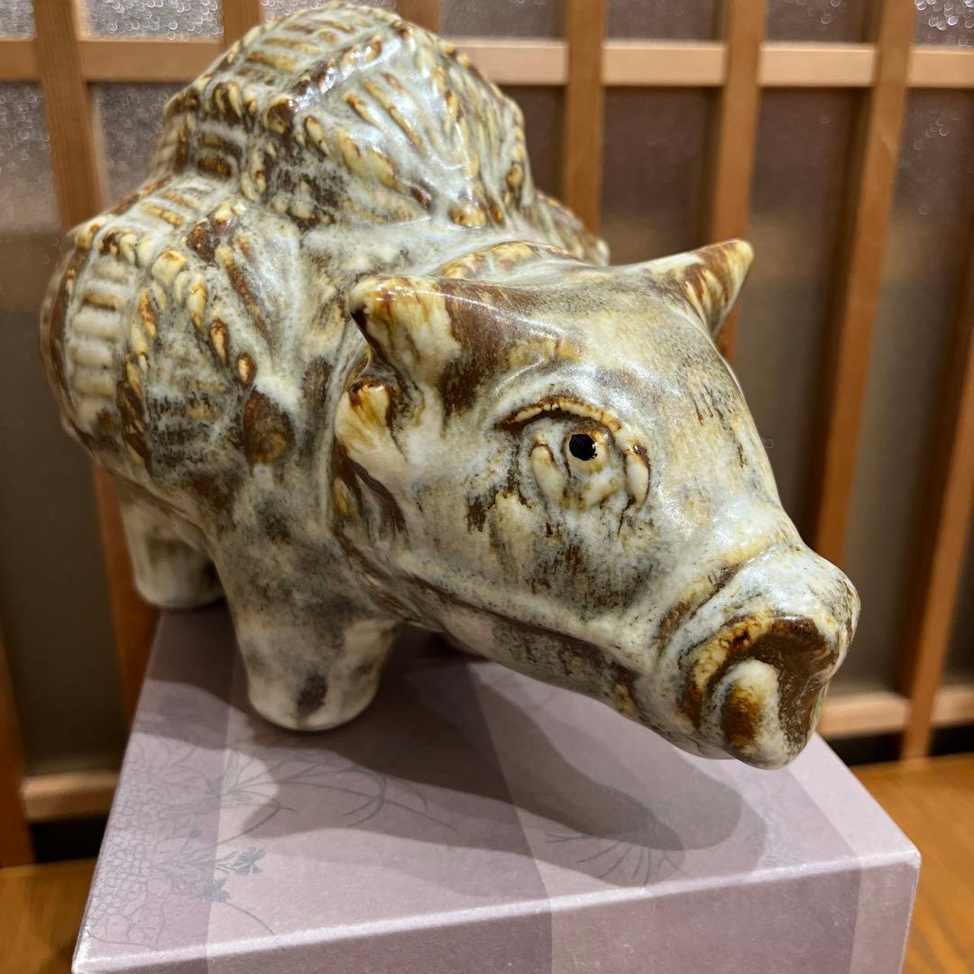 清水焼　六兵衛窯　干支(猪) 招福　置物✖️1点