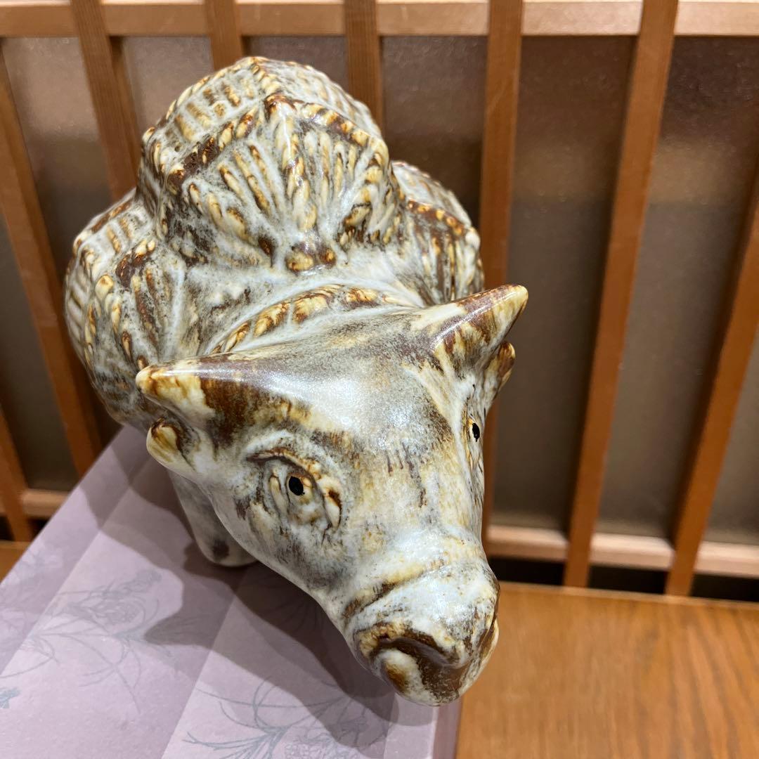 清水焼　六兵衛窯　干支(猪) 招福　置物✖️1点