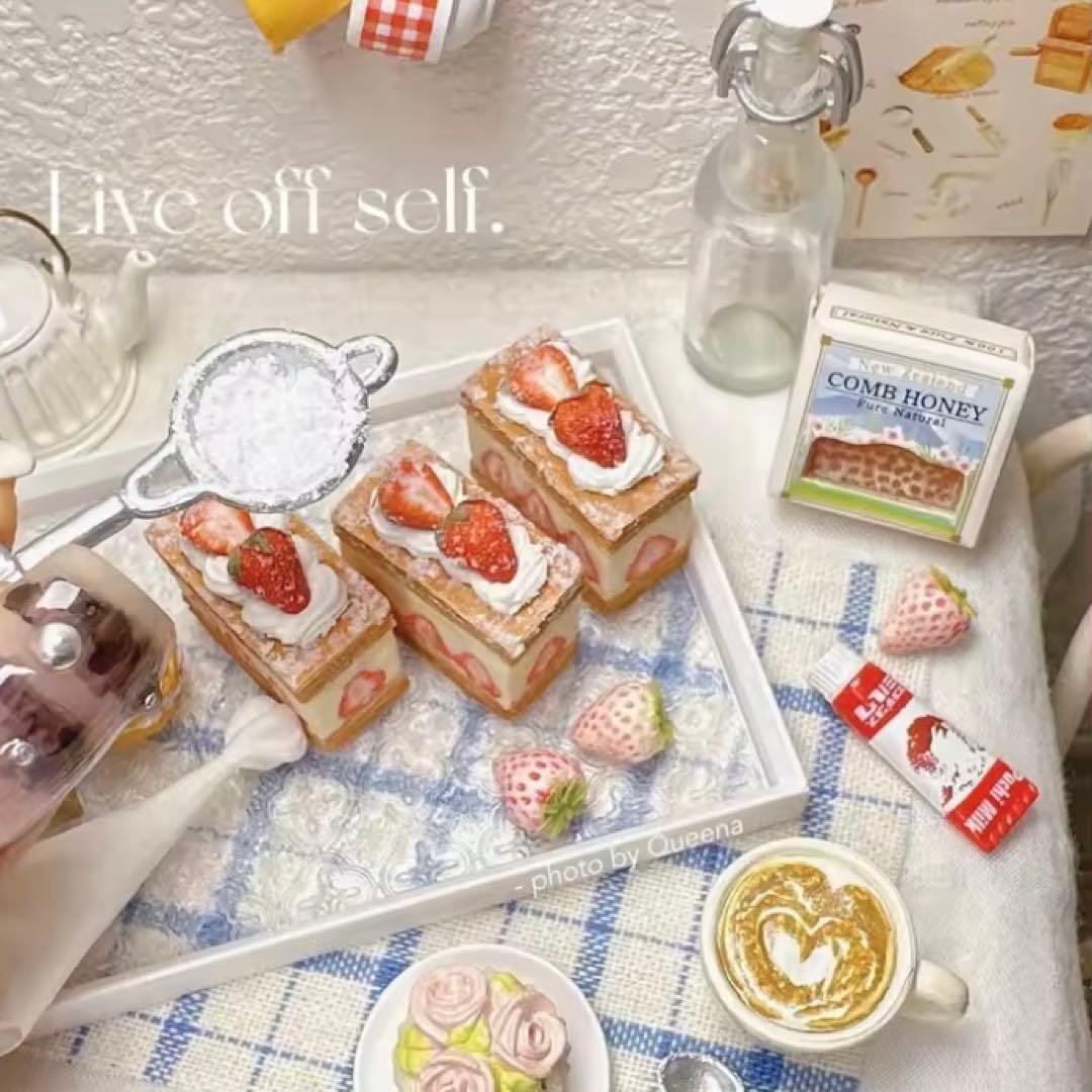 専用ページ　ミニチュアキッチン雑貨　トレイ4点セット　Aタイプ　４色