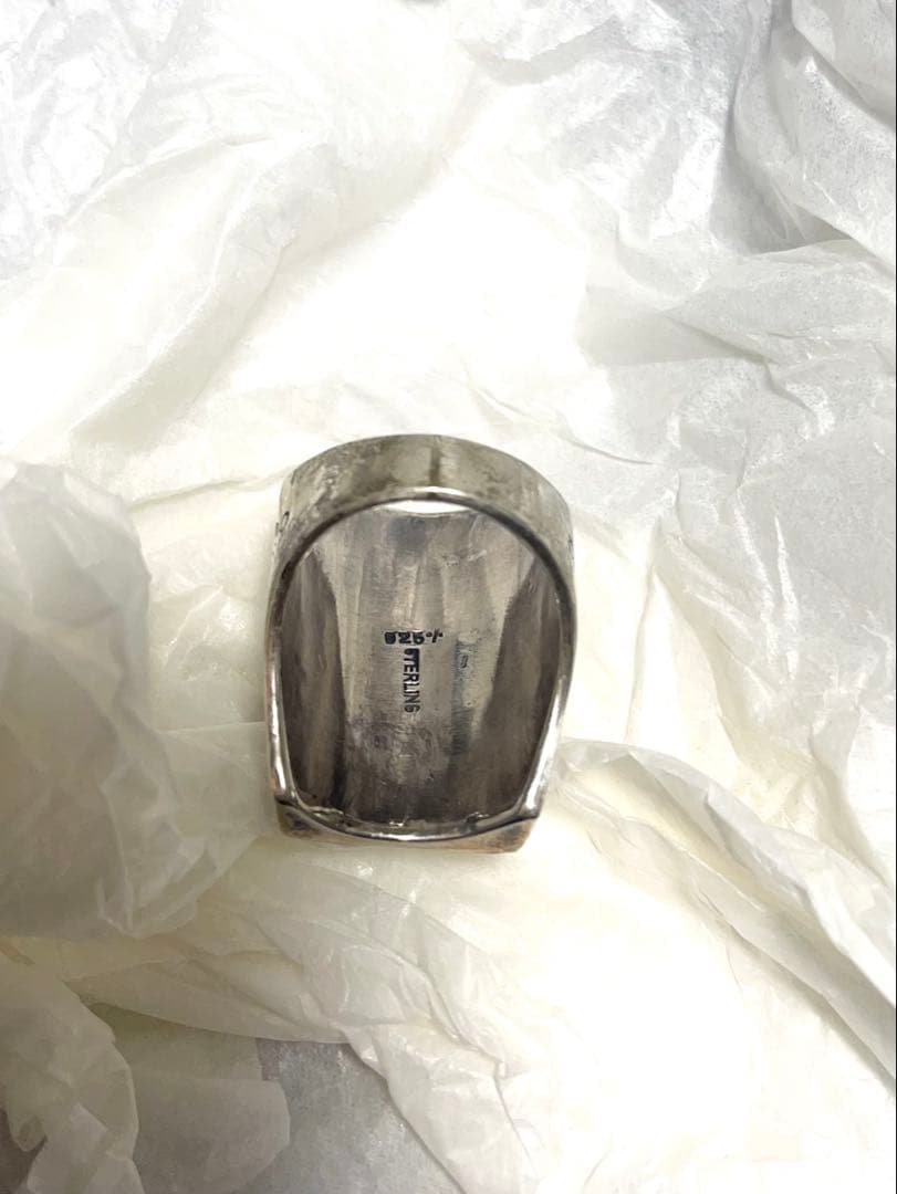 【新品未使用】 一点物ターコイズ リングシルバー925