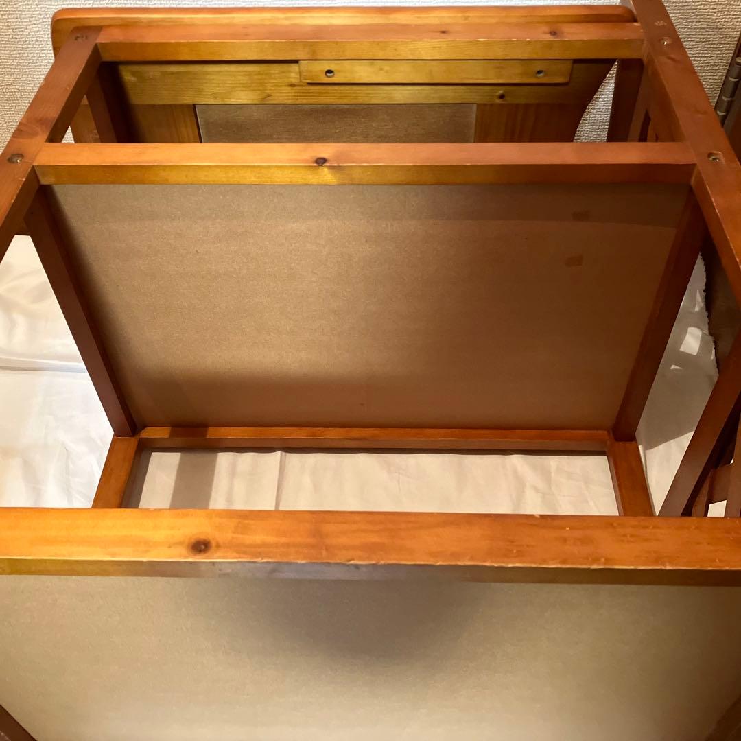 ☆値下げ☆ 木製キッチンワゴン キャスター付き タイル調天板　レトロ