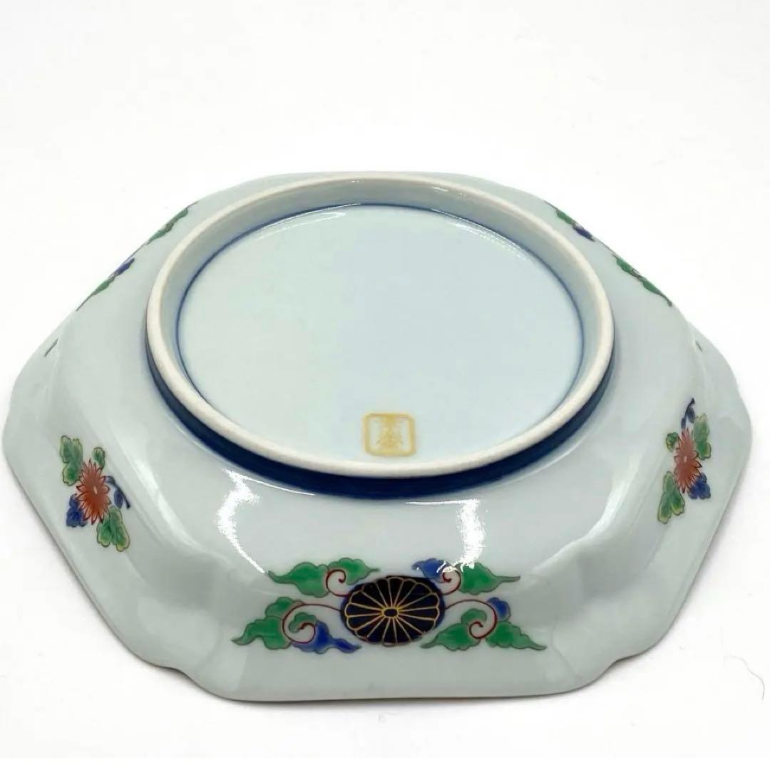 【☆素敵なお品☆】【新品】有田焼幸楽窯　錦色絵山水六角焼皿