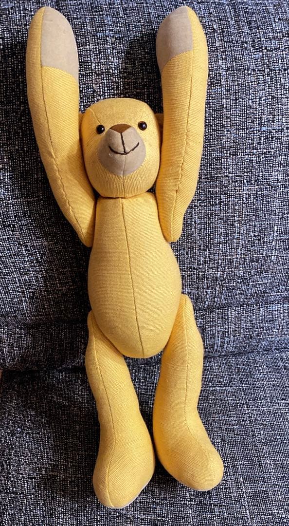 イエロー クマ型 ぬいぐるみ ドイツ・アンティーク