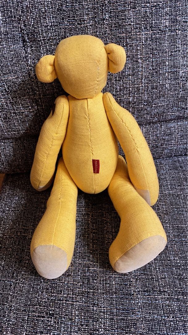 イエロー クマ型 ぬいぐるみ ドイツ・アンティーク