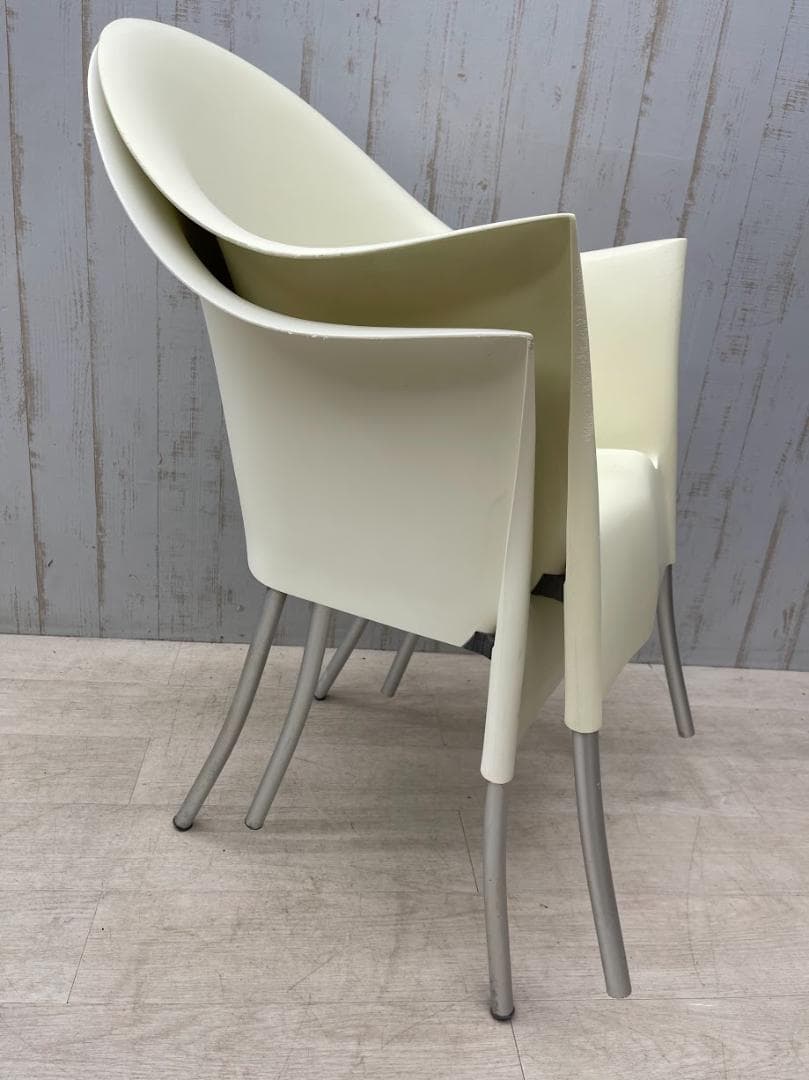 ドリアデ ロードヨー アームチェア ホワイト 2脚 スタッキング イタリア製