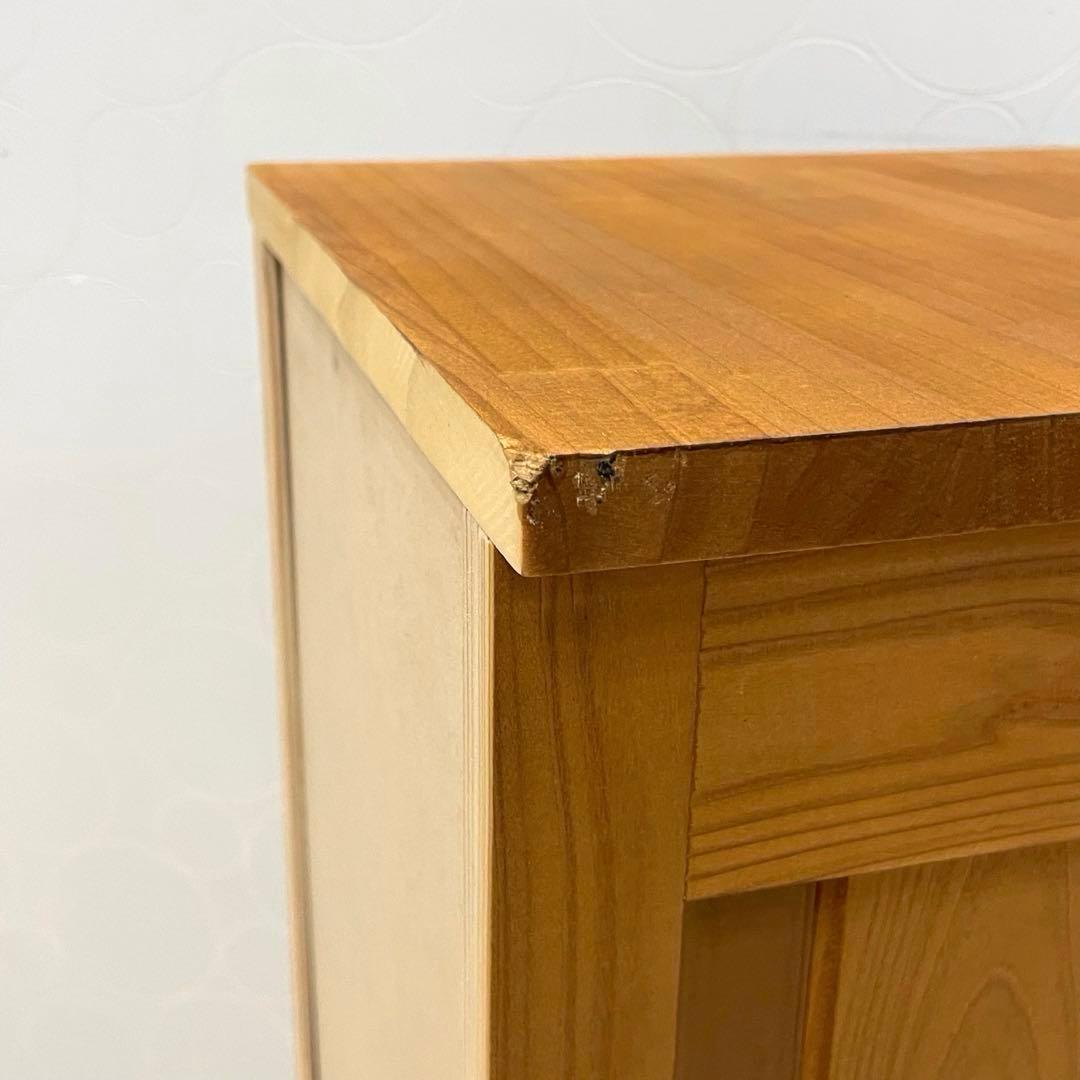 【美品】天然木 5段チェスト 書類収納 小引き出し 木製収納棚 北欧 ナチュラル