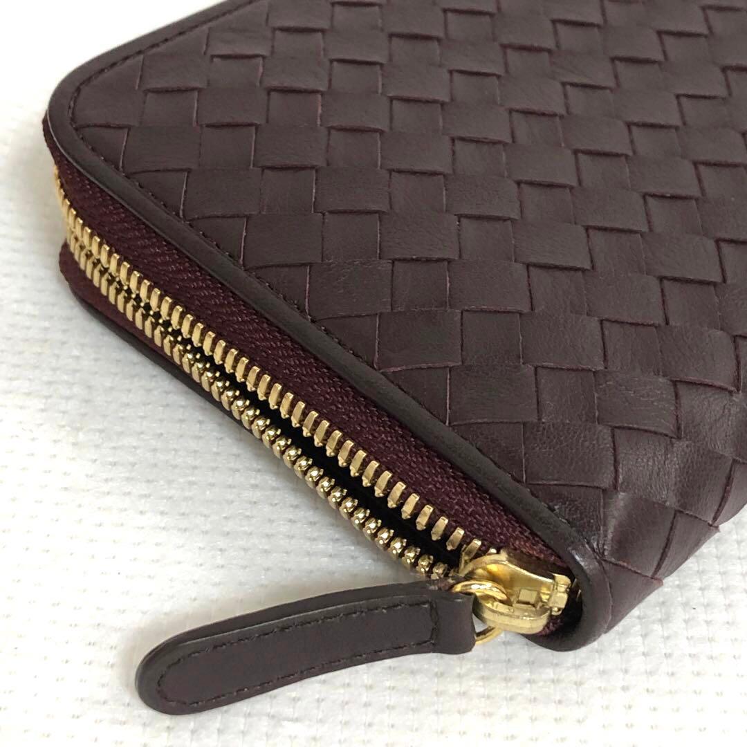 【美品】土屋鞄製造所　長財布　ニッティングメッシュ　ファスナーウォレット