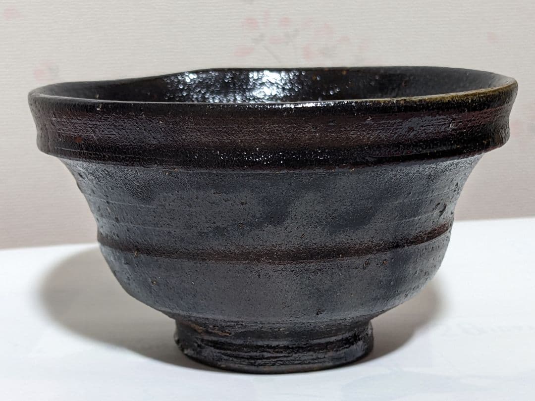 ♦片口抹茶碗 茶道具 片口酒器 ぐい呑み 窯元不明 未使用品 秀作な作家物