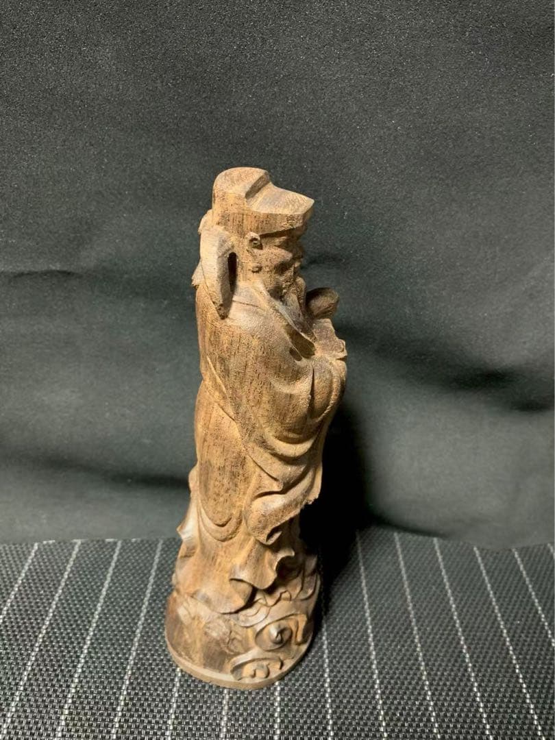 沈香木製 彫刻 人物像 約20cm