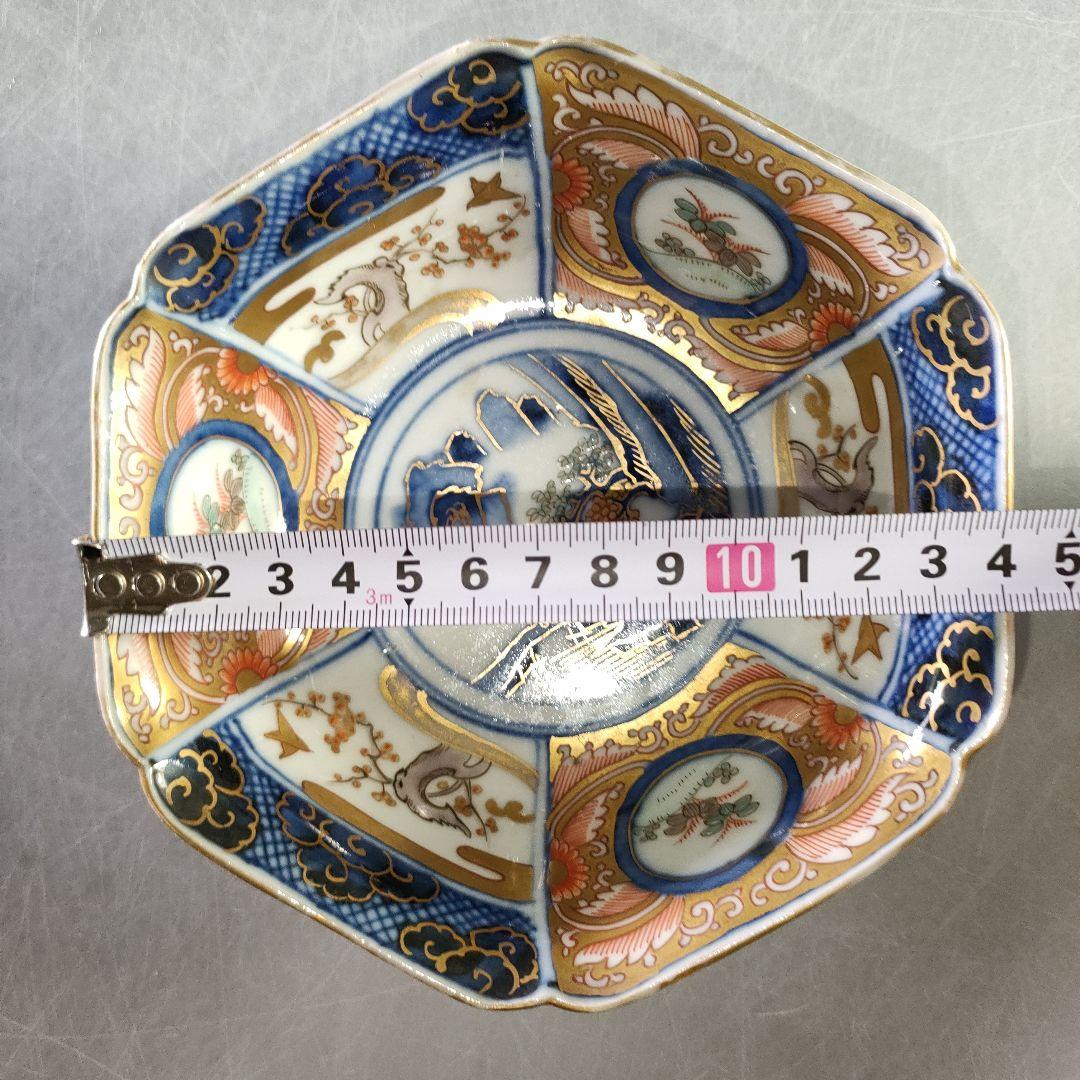 A1218-2/伊萬里焼/錦繪生盛皿5客/飾鉢/六角鉢/盛鉢/和食器/懐石道具/