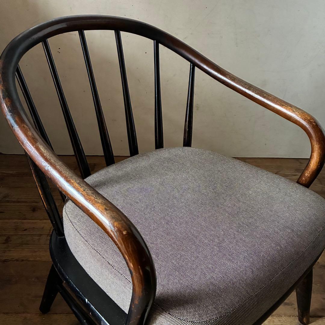 キツツキ 飛騨産業 ヴィンテージ ラウンジ イージーチェア 曲木 ウィンザー ②