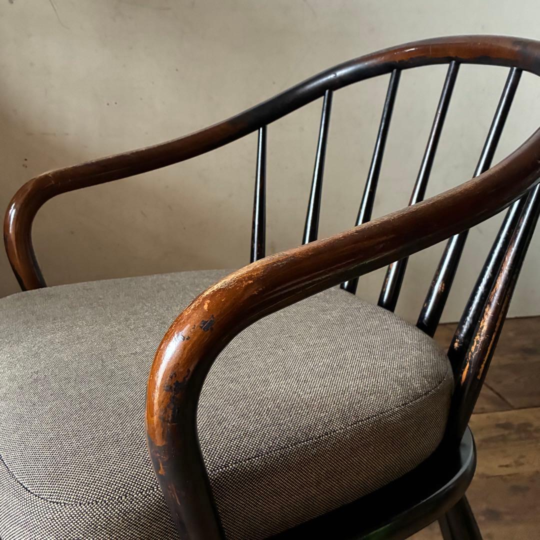 キツツキ 飛騨産業 ヴィンテージ ラウンジ イージーチェア 曲木 ウィンザー ②