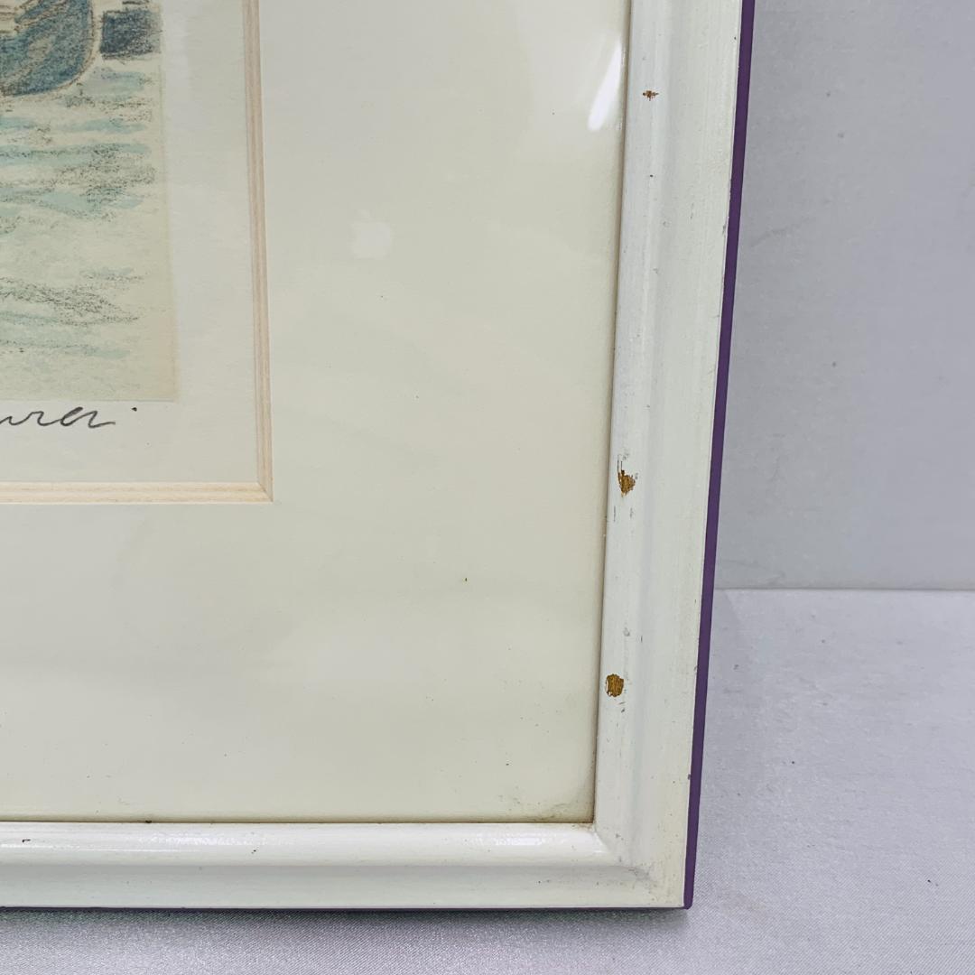 真作保証 松浦安弘 『カナルグランデ』 リトグラフ サイン入 限定 額装 ガラス