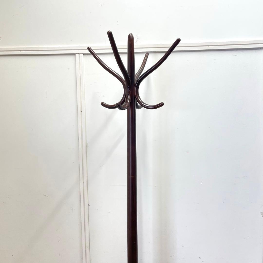 秋田木工 ポールハンガー① 木製コートハンガー 傘立て 洋服掛け ビンテージ