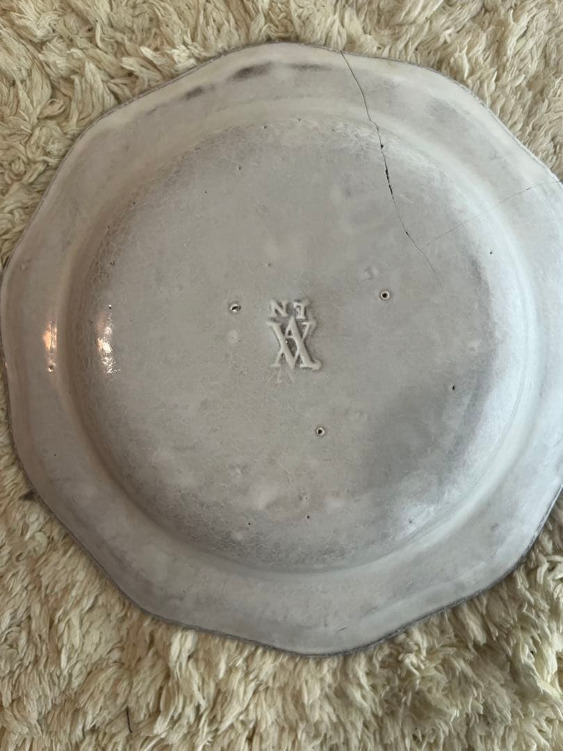 アスティエ Clarabelle ディナープレート ひび割れあり 金継ぎ