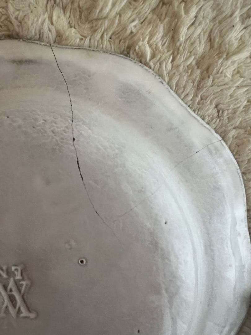 アスティエ Clarabelle ディナープレート ひび割れあり 金継ぎ