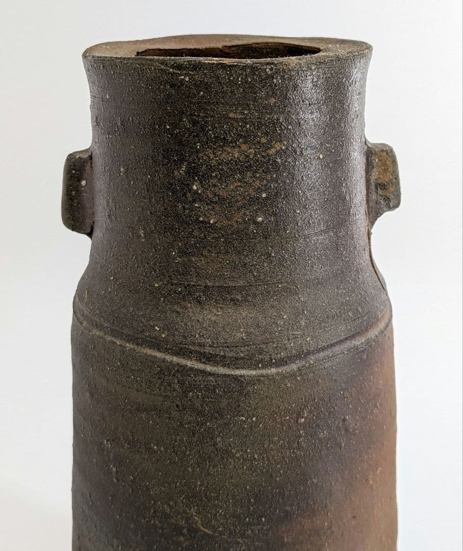 岡山県重要無形文化財 藤原建 備前焼 花入 合箱 花瓶 花器 フラワーベース