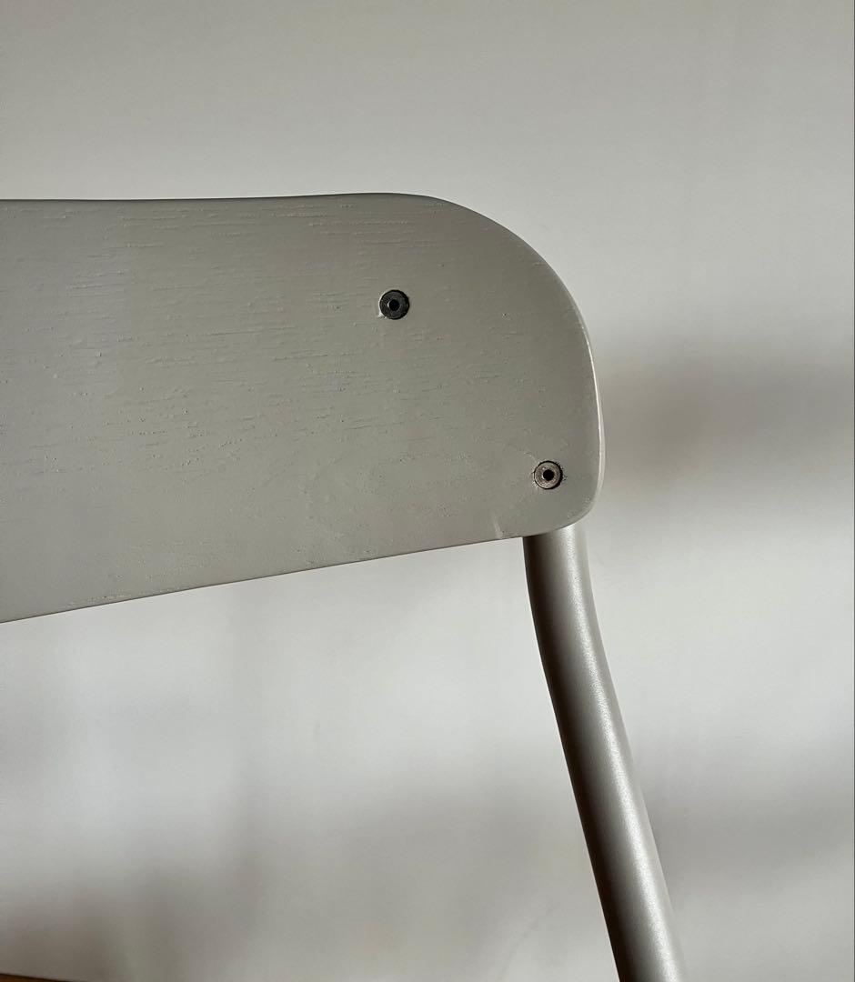 無印良品 スチールパイプ折りたたみチェア 2脚セット ウォームグレー